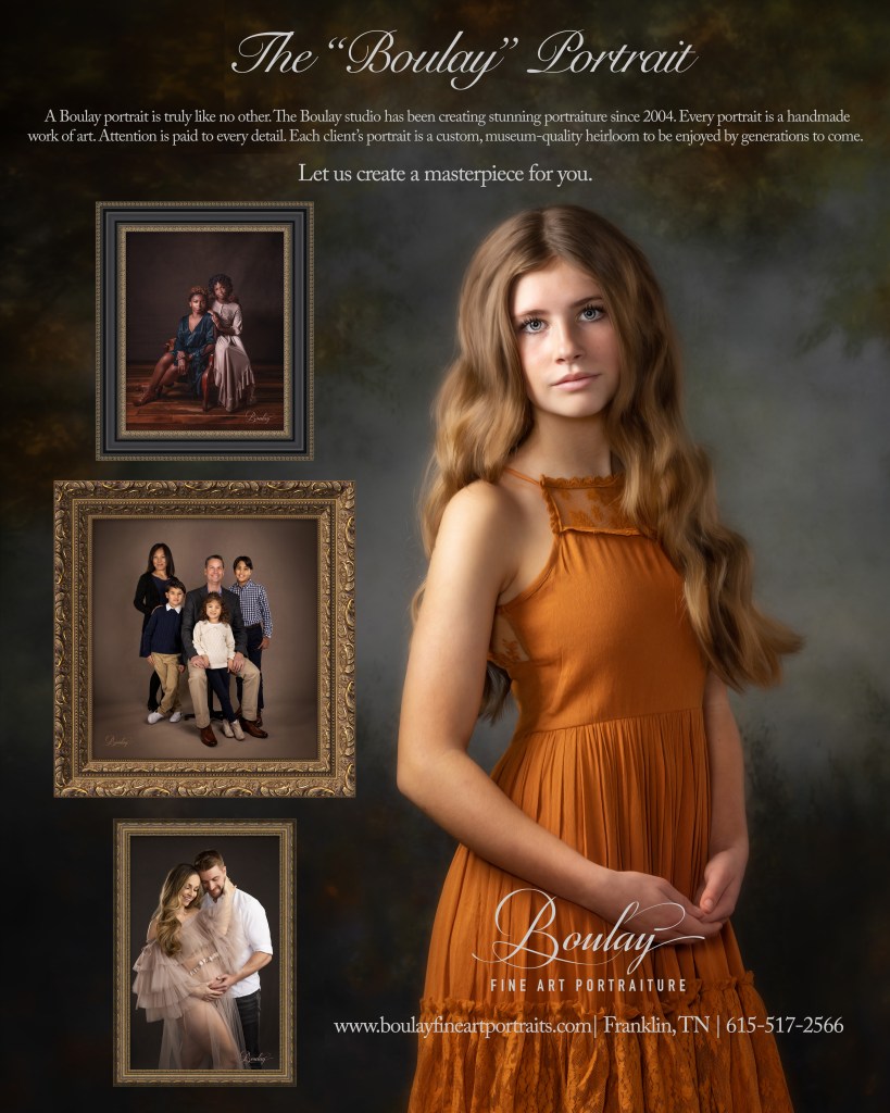 Potrait Session Certificate with 11x14 Emperial Portrait from Boulay Photography