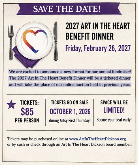2027 Art in the Heart Benefit Dinner - Image 1
